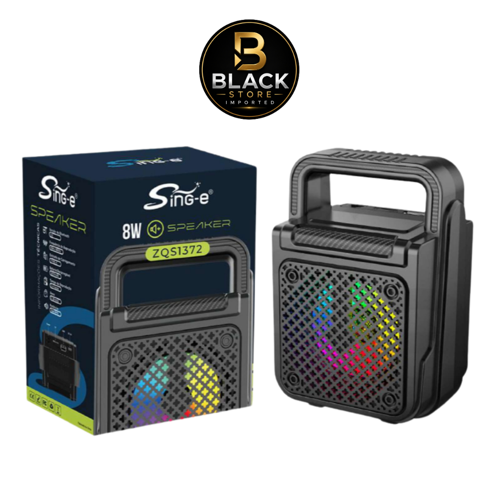Caixinha De Som Portátil Bluetooth RGB Potente Pequena
