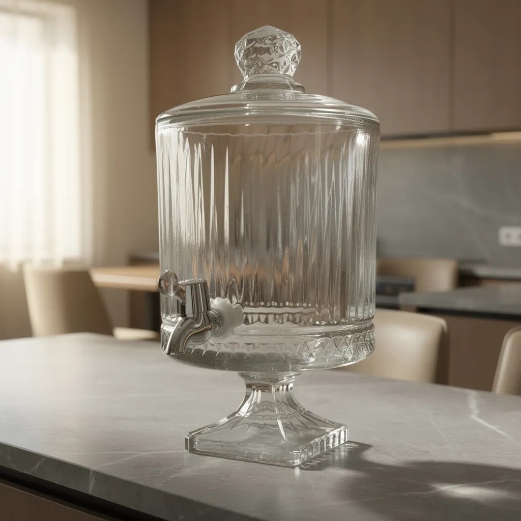 Suqueira de Cristal Lines com Torneira com Base 4,5L Diamond