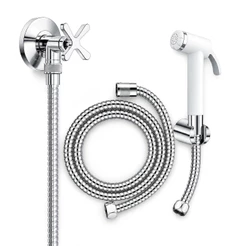 Ducha Higiênica Metal Preto Fosco Completa Registro 1/4 Volta Mangueira 2 Metros Alta Resistência Banheiro