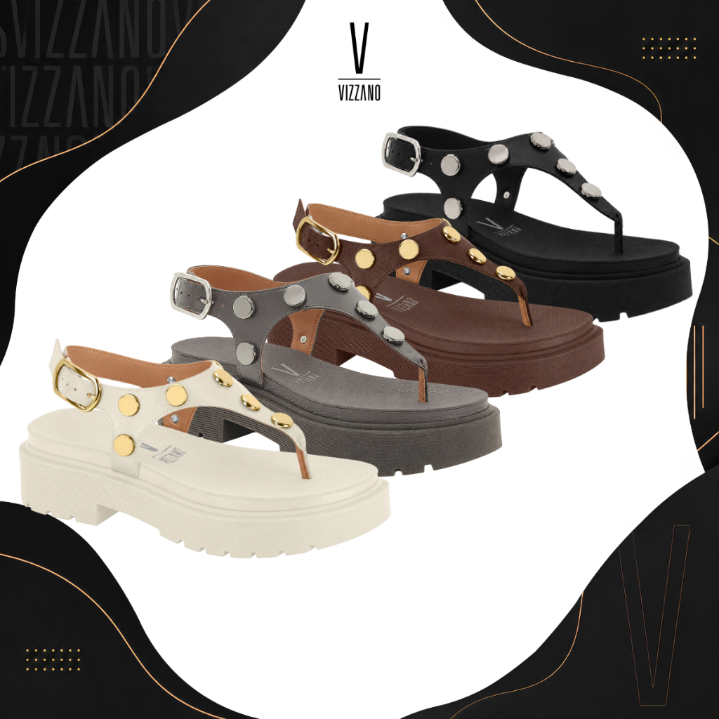 Sandalia Feminina Plataforma Vizzano Fivela Eva Moda Urbana Macia Confortável Passeio Leve