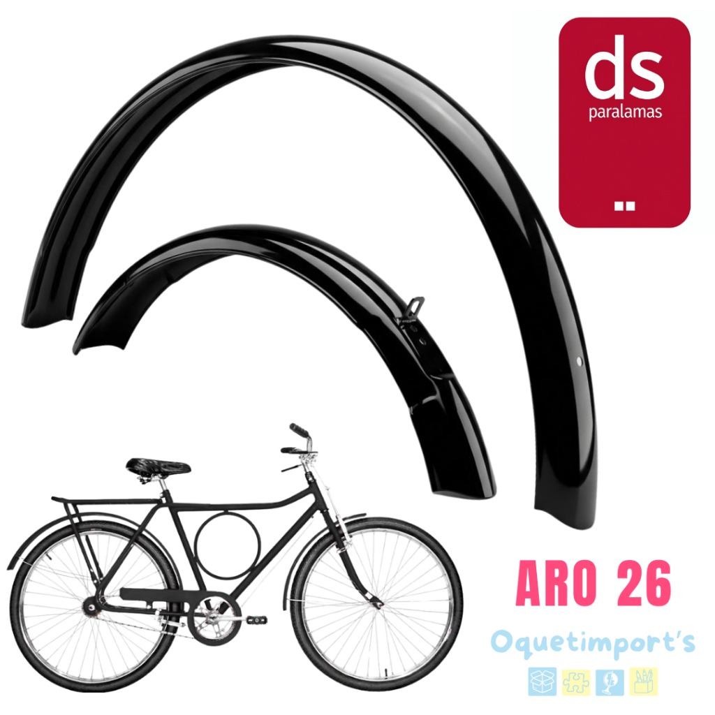Paralama Balão Master Indiano Preto 430 Aro 26 Bike Bicicleta Beach Praiana e Mountain Bike