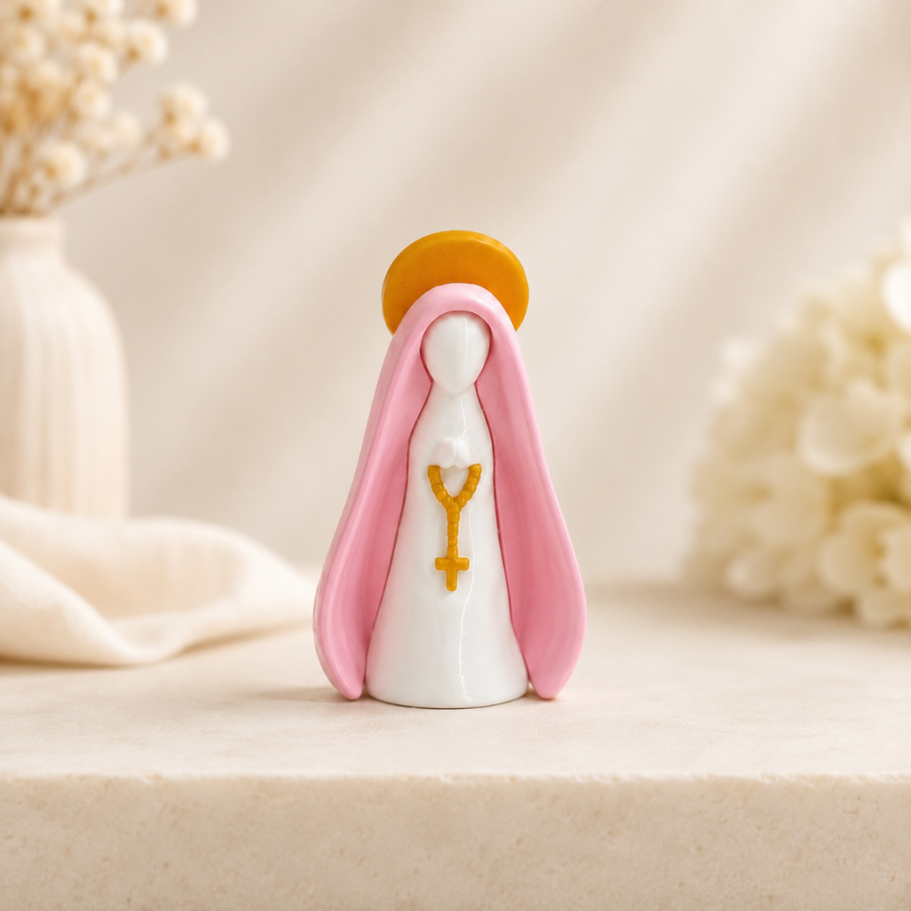 Nossa Senhora Aparecida 3D 11cm Lembrancinha Religiosa Decoração Presente