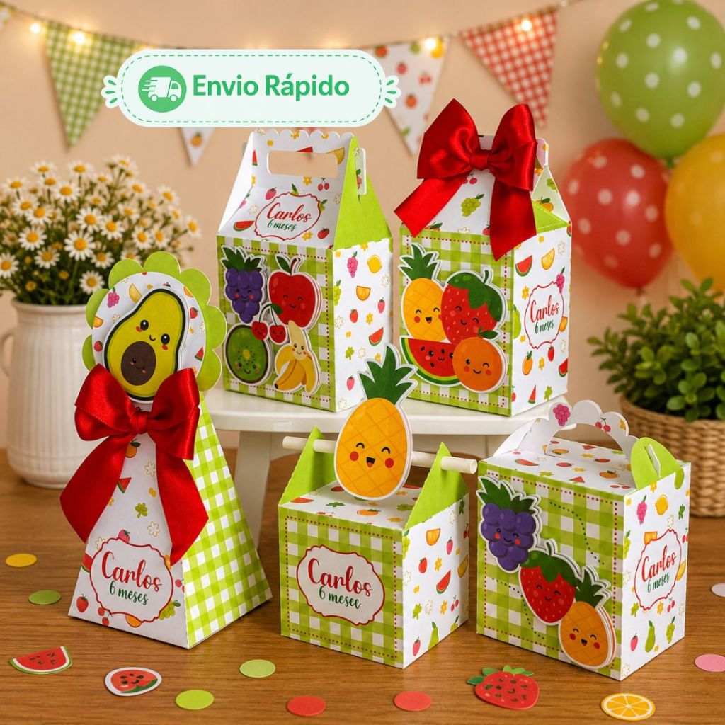 Kit Festa Personalizado Quitandinha Frutinhas | Lembrancinha de Aniversário