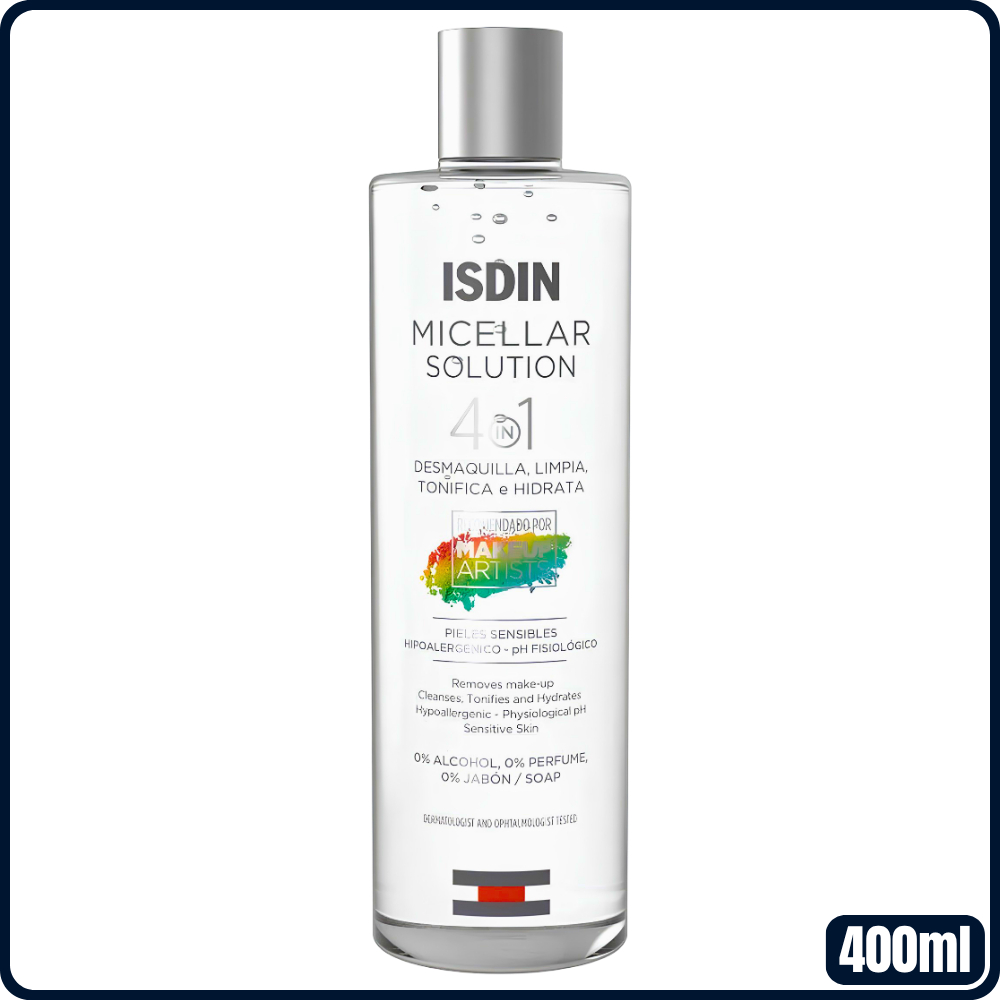 Água Micelar ISDIN Micellar Solution 4 em 1 400ml