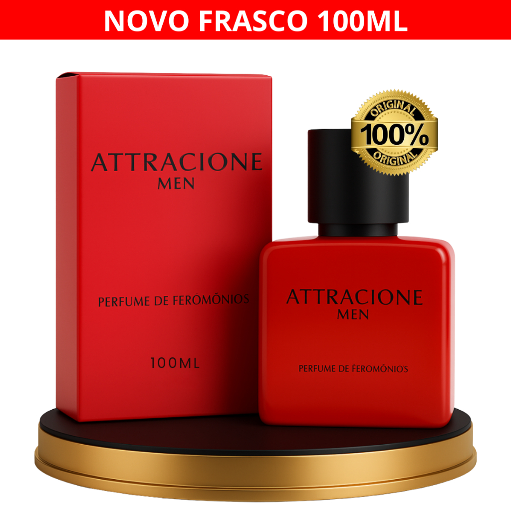 Perfume Masculino com Feromônios Atracione Men 100ml Aroma Marcante para Atração e Conquista
