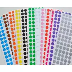 Adesivos Bolinha Redonda Vinil 1cm (10mm) - 100 unidades