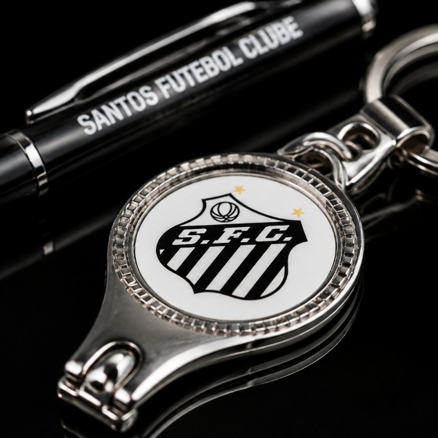 KIT SANTOS OFICIAL - CANETA E CHAVEIRO CORTADOR TORCEDOR SANTISTA · foto 2