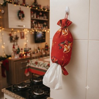 Puxa Saco Natalino Estampas Sortidas Decoração Ceia Natal Mesa Posta Atacado Oxford Premium