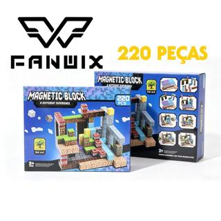 Brinquedo Blocos Magnéticos Construção De Montar KIT 32/87/100/120/168/184/220 PCS, FANWIX
