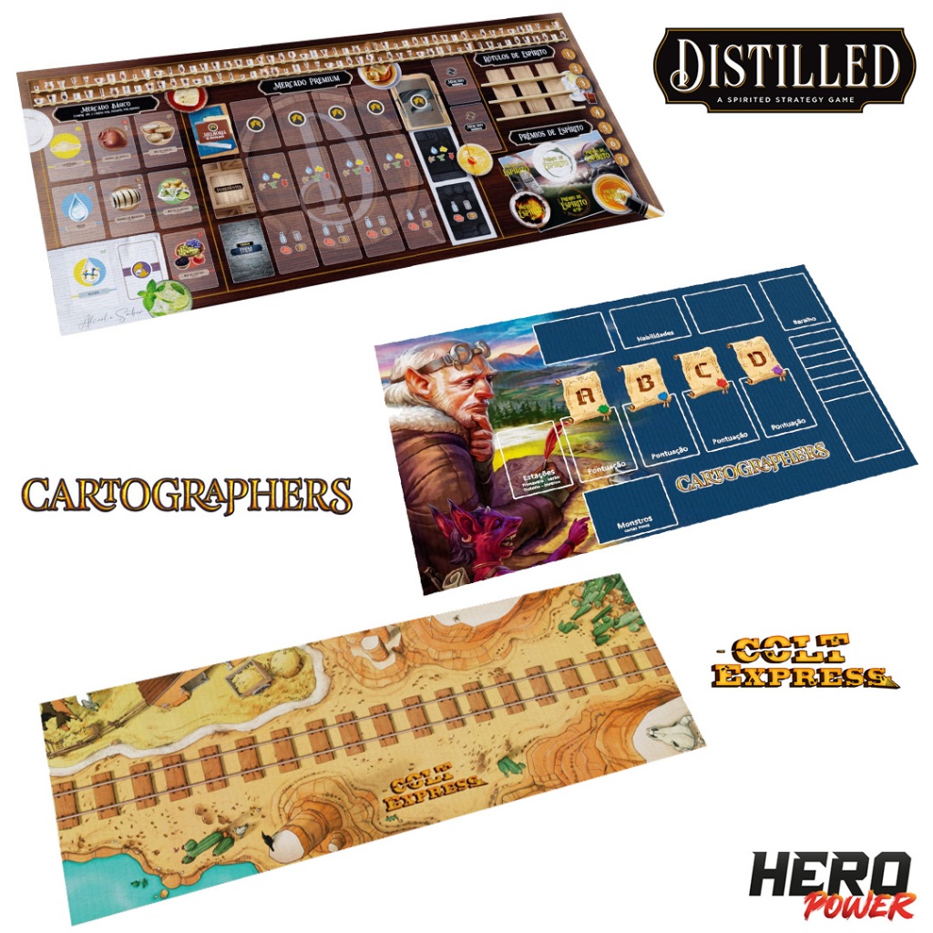 Playmats Distilled | Cartógrafos | Colt Express | Boardgame | Lona Vinil 440gr Boardgame