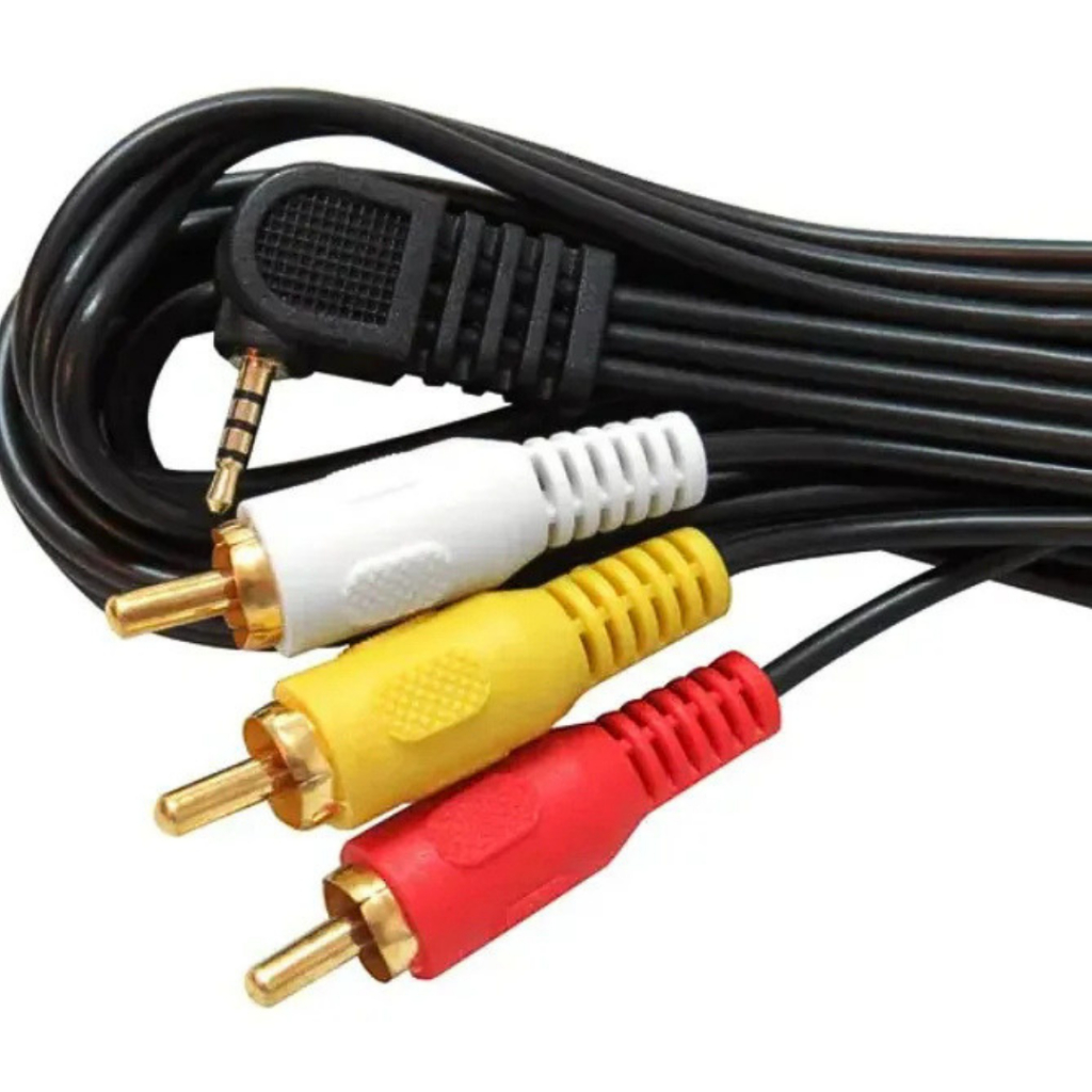 Cabo Áudio e Vídeo P1 3,5mm 4 Polos para 3 RCA Macho 1,80m MXT