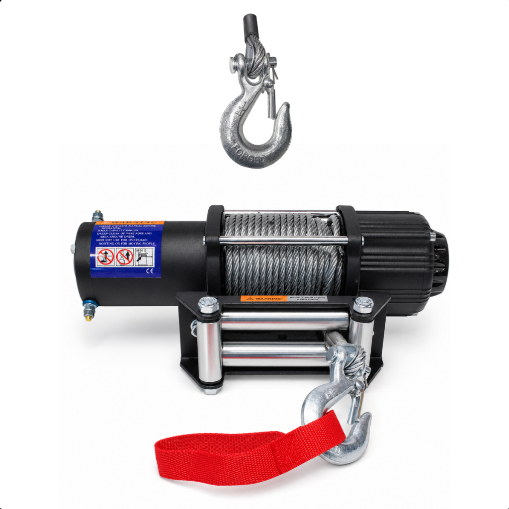 Guincho Elétrico 2200 KG IP67 para Off-Road Reboque Resgate e Movimentação de Cargas 12V Bremen 5000 Lbs