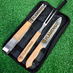 Kit Triplo Churrasco Personalizado Flamengo Premium Gourmet Cheff