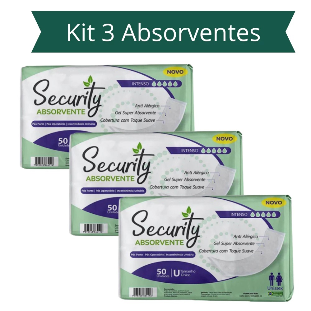Absorvente Geriátrico Security Adulto com Alta Absorção e Proteção