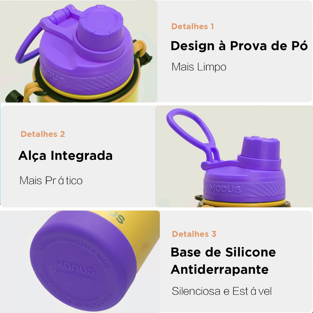 MODUS Garrafa Térmica De 750ML Para Esportes E Condicionamento Físico Ao Ar Livre · foto 2