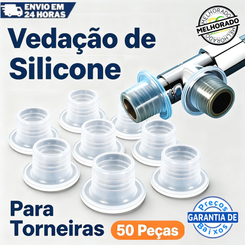 50 Peças Junta de Veda rosca de Torneira de Silicone com Vedação Eficiente para Água