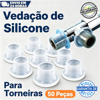 50 Peças Junta de Veda rosca de Torneira de Silicone com Vedação Eficiente para Água