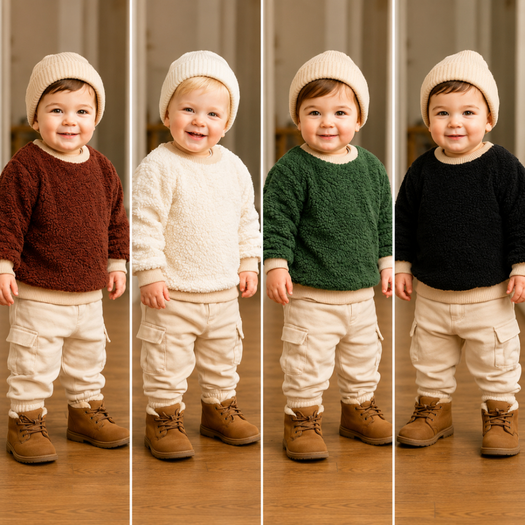 Blusa bebê de frio carneirinho