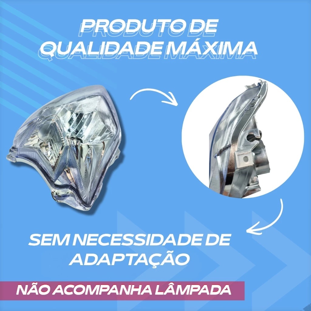 Farol Bloco Óptico Fazer 250 2011 2012 2013 2014 2015 2016 2017 — imagem 2 de 2