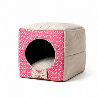 Cama Toca Iglu 3 em 1 para Cachorro e Gato Tamanho P M G