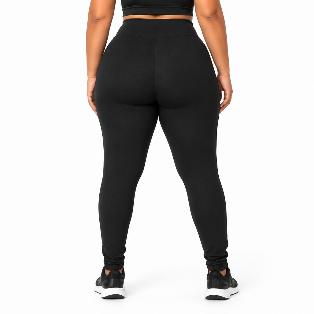 Legging Plus Size Feminina Suplex Cirrê Cós Alto Academia Fitness G1 G2 G3 — imagem 2 de 2