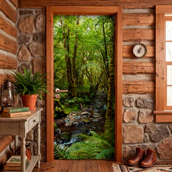Capa de Porta Decoração Amazônia Vista Elegante e Natural