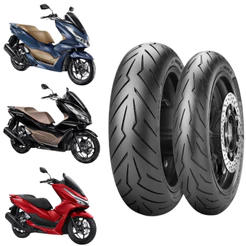 Par Original Pneus Pirelli Diablo Rosso Scooter 110/70-14 + 130/70-13 Honda Pcx 160