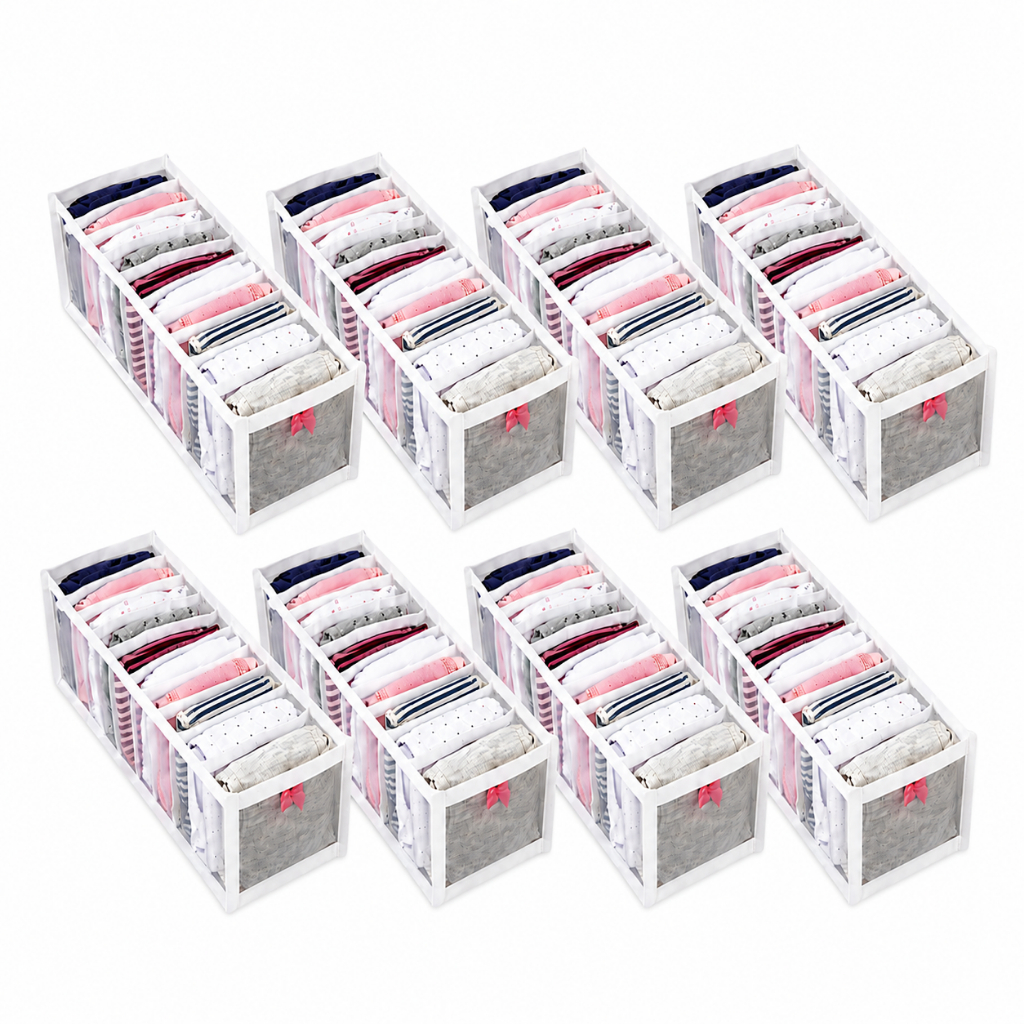 Kit 8 Colmeias Organizadoras Cristal para Calcinha Meias Lenços Organizador Gaveta Armário