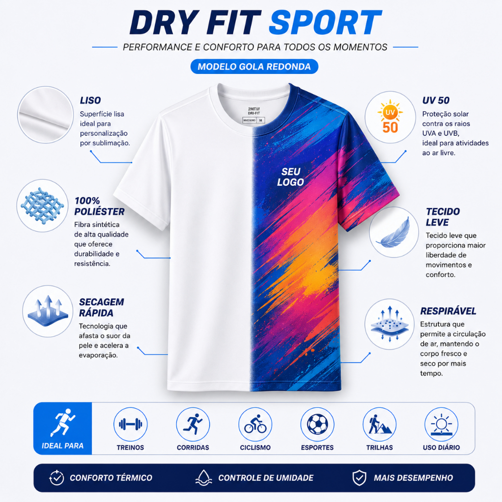 Camiseta Masculina Sublimação Total com estampa Personalizada