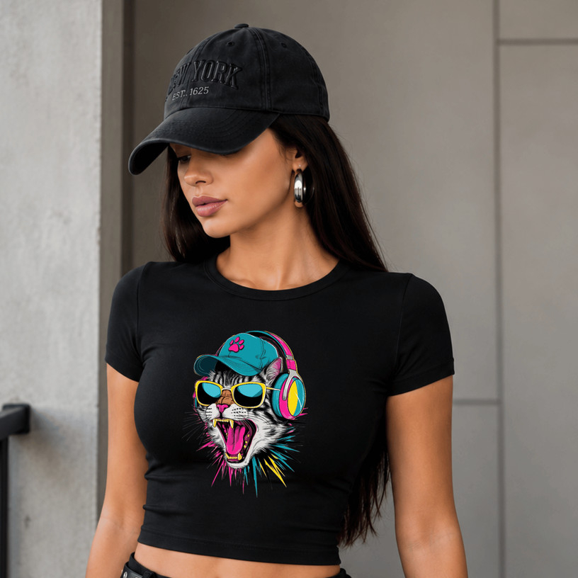 Blusinha Camiseta Baby Look Baby Tee Coladinha Feminina Suplex Estilosa Confortável Dia a Dia Estampada