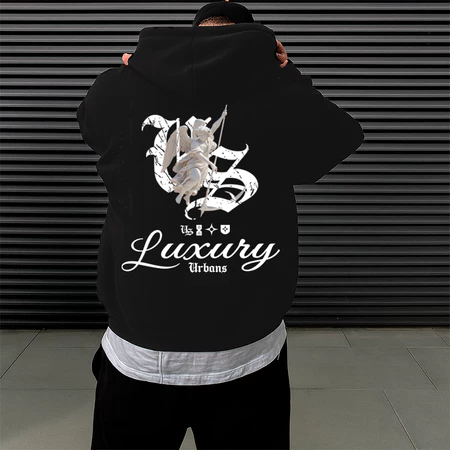 Moletom Canguru Masculino Luxury Urbans Masculino e Feminino Flanelado Blusa de Frio Unissex Estampado