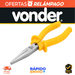 Alicate Bico Eletricista Fios Arames 6 Isolado 1000v Vonder Bico Chato Terminais Elétricos Oferta