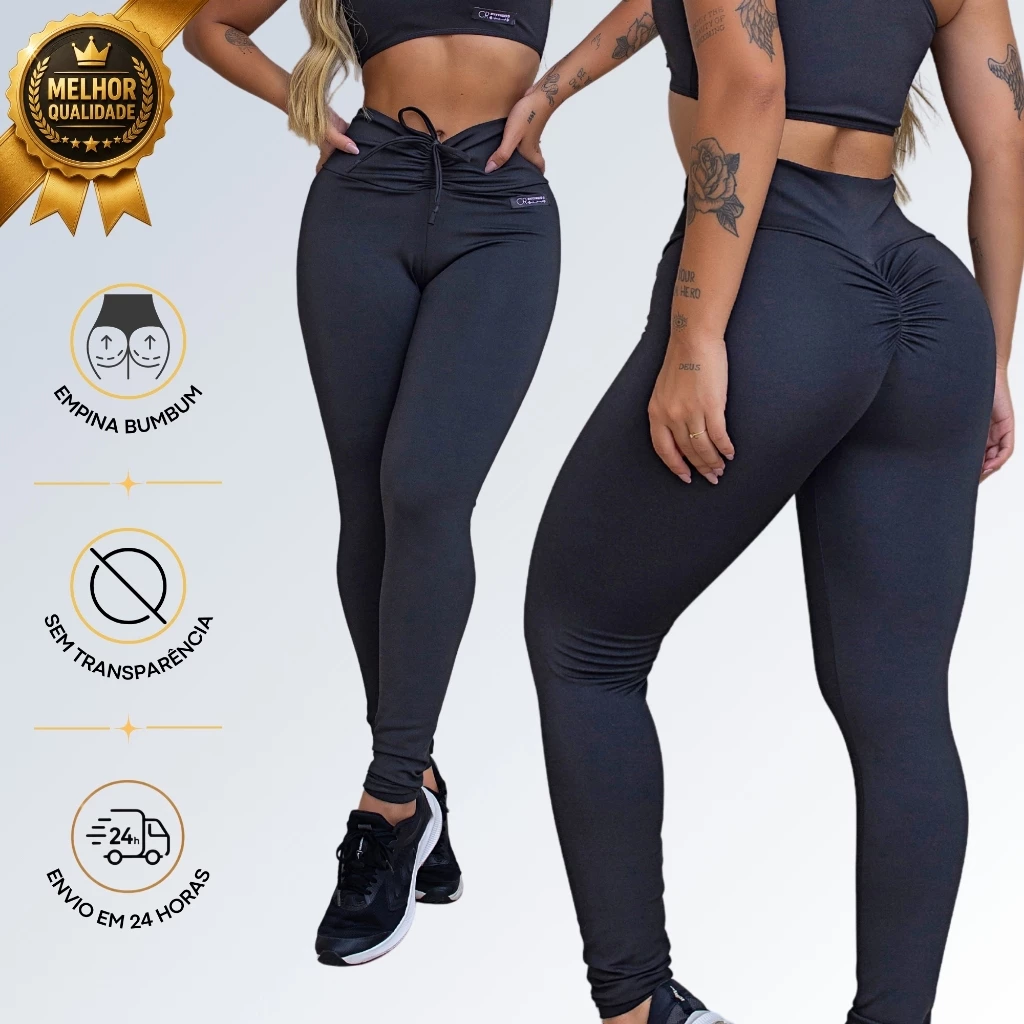 Calça Legging Academia Levanta Bumbum Feminina Fitness Empina Bumbum — imagem 1
