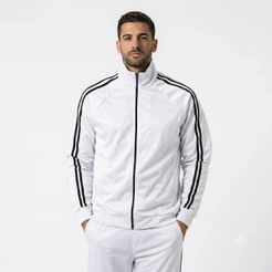Jaqueta Masculina Gola Alta com Faixas Dryfit Moda Outono/Inverno 2K26