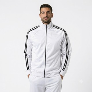 Jaqueta Masculina Gola Alta com Faixas Dryfit Moda Outono/Inverno 2K26