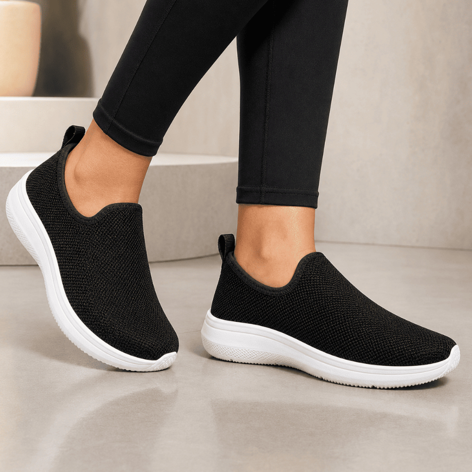 Tênis Meia Feminino Slip on Casual confortável leve Ortopédico Esportiva Academia Caminhada