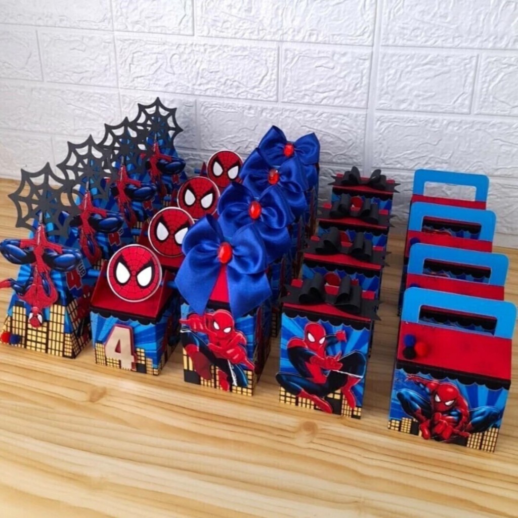 personalizados pegue e monte HOMEM ARANHA lembrancinhas para festa ANIVERSÁRIO