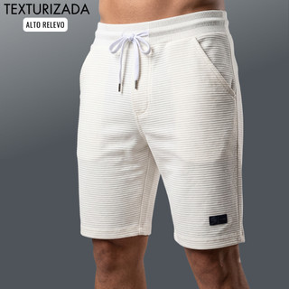 Short Mauricinho Masculino Texturizado Com Cordão Shorts Premium Casual Basico Discreto Confortavel