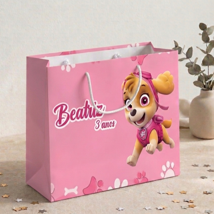 Kit Sacolinhas Personalizadas cachorros  SKYE (20x15x5cm)