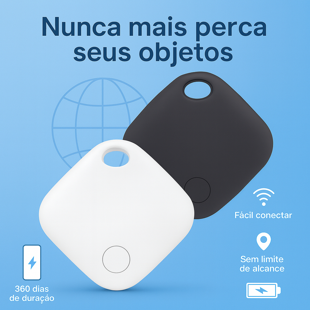 Rastreador AirTag Smart Tag Localizador GPS para Mala-Automóveis-Pet-Criança Sem