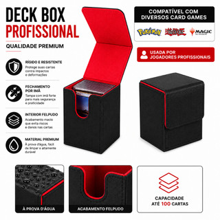 Deck Box Estojo Porta Cartas Pokémon Magic Yu-Gi-Oh! profissional