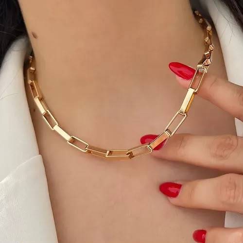 Gargantinha Choker Banhado a Ouro 18k Modelo Elegante Atemporal