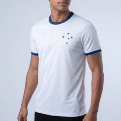 Camisa Cruzeiro Copas Masculina Adulto Raposa Oficial Licenciada Branca