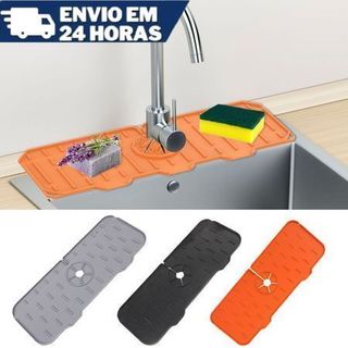 Protetor de Torneira Silicone - Tapete Absorvente Cozinha e Banheiro