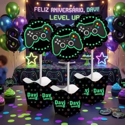 10 Centro de mesa, Cachepô, Arranjo de mesa personalizado Video game