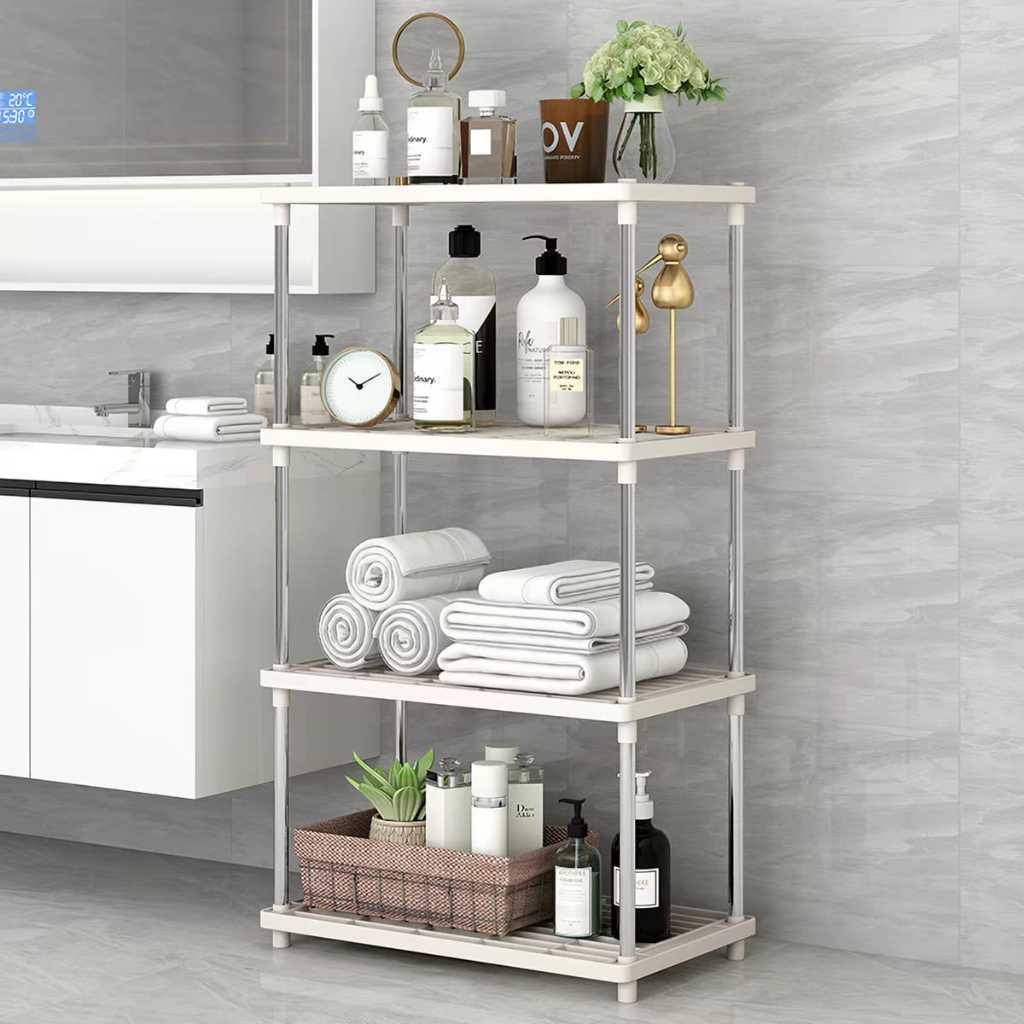 Estante Organizadora 4 Prateleiras Branco Multiuso Minimalista em Plástico | Compacto Fácil Montagem
