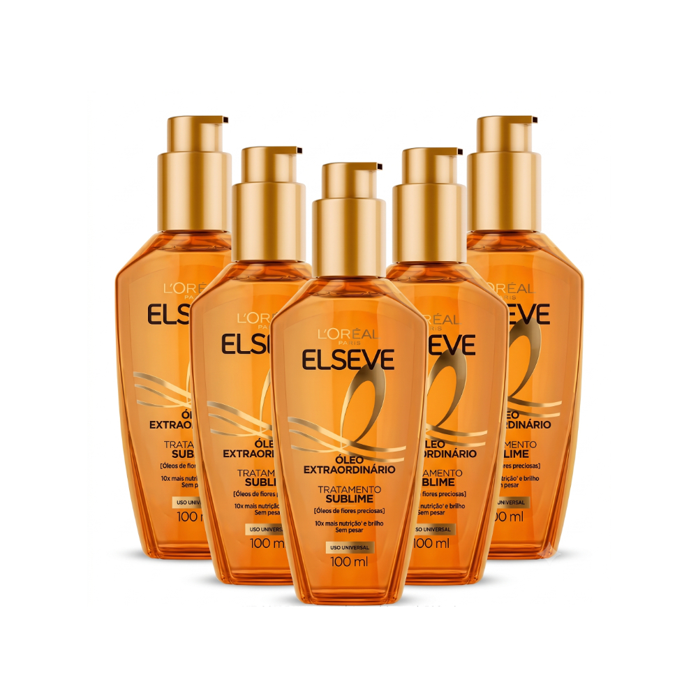 Kit Óleo Capilar Extraordinario Elseve com 5 unidades