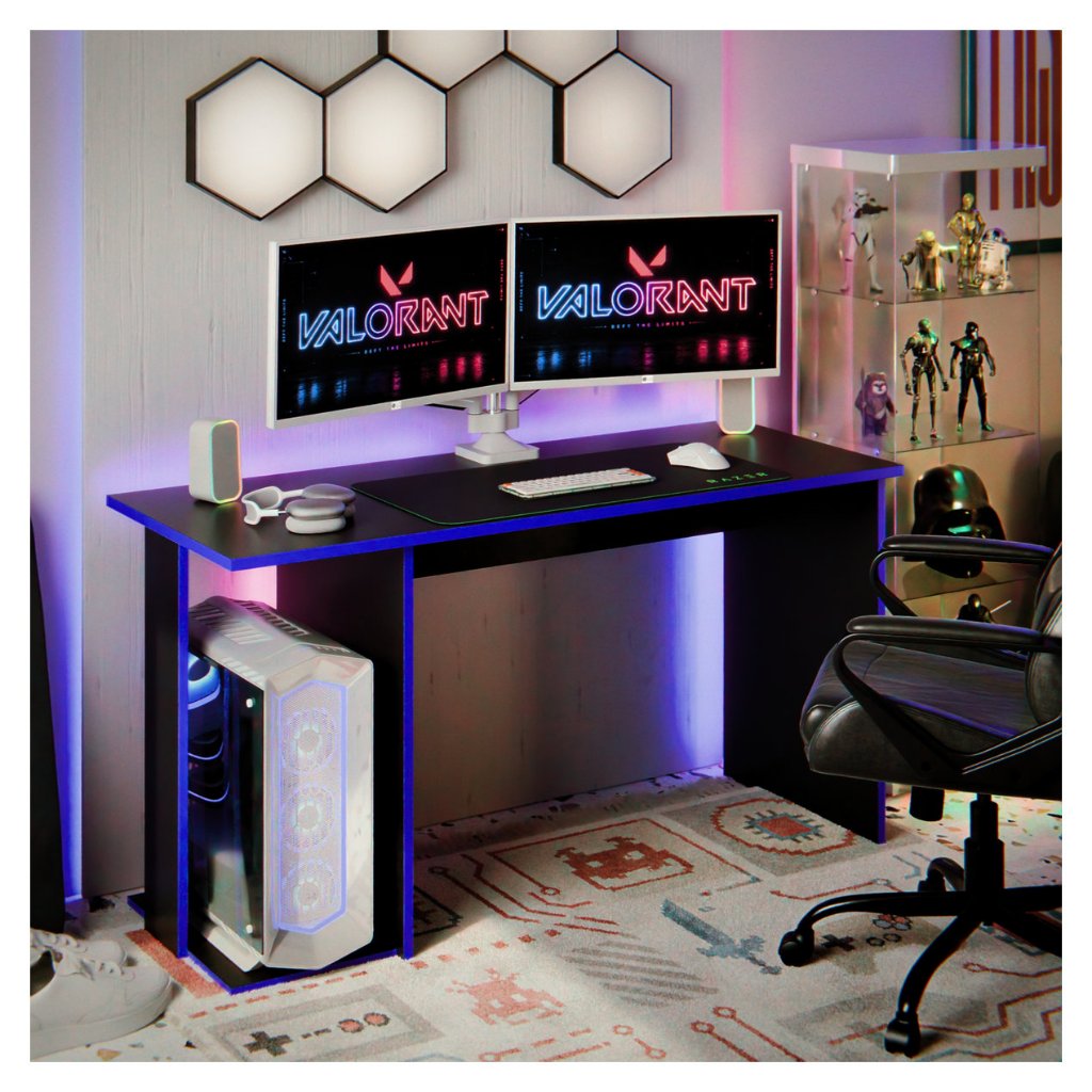 Escrivaninha Mesa Gamer para Escritorio para computador ou notebook Home Office Estilo Industrial · foto 2