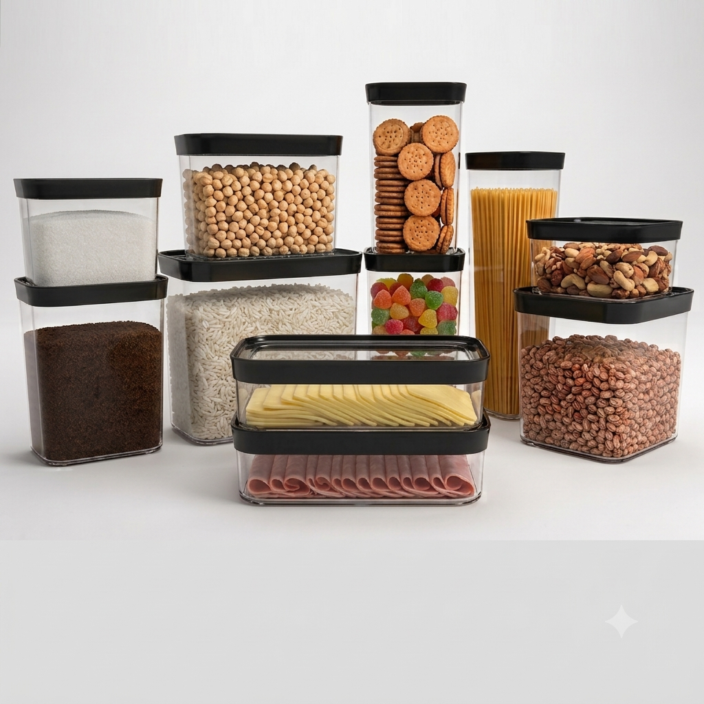 Pote Hermético Porta Alimentos Mantimentos Transparente com Vedação Cozinha Organizada