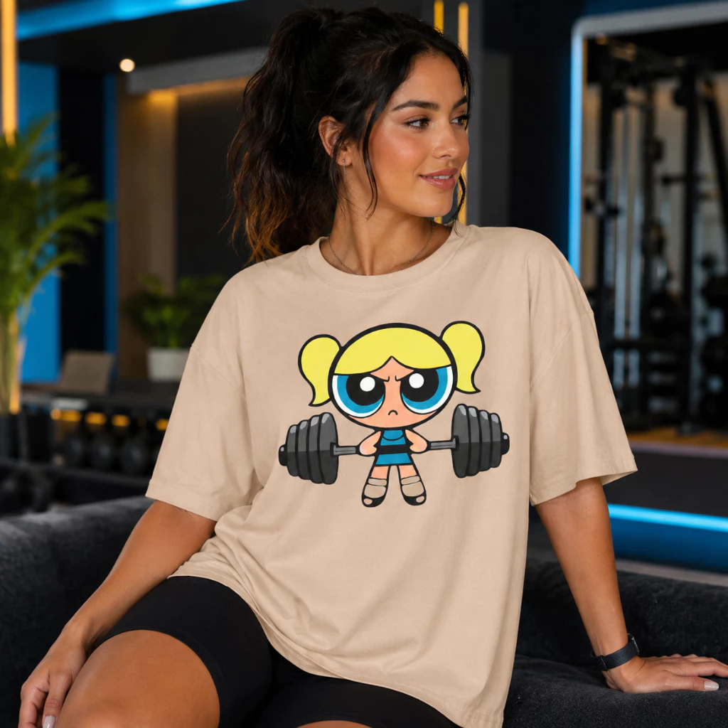 Camiseta Feminina Poderosas - Camisetão Levinho de Treino Algoão Premium — imagem 1